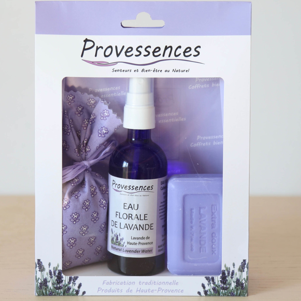 Coffret "LAVANDE" Eau Florale + Savon + Sachet provessences.fr